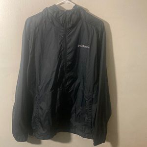 Mens Black Columbia Windbreaker (LARGE)